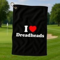 I Love Dreadheads Golf Towel thumb 1