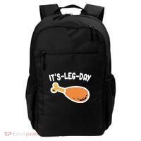 Its Leg Day Funny Thanksgiving Gym Backpack thumb 0