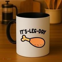Its Leg Day Funny Thanksgiving Gym Coffee Mug thumb 4