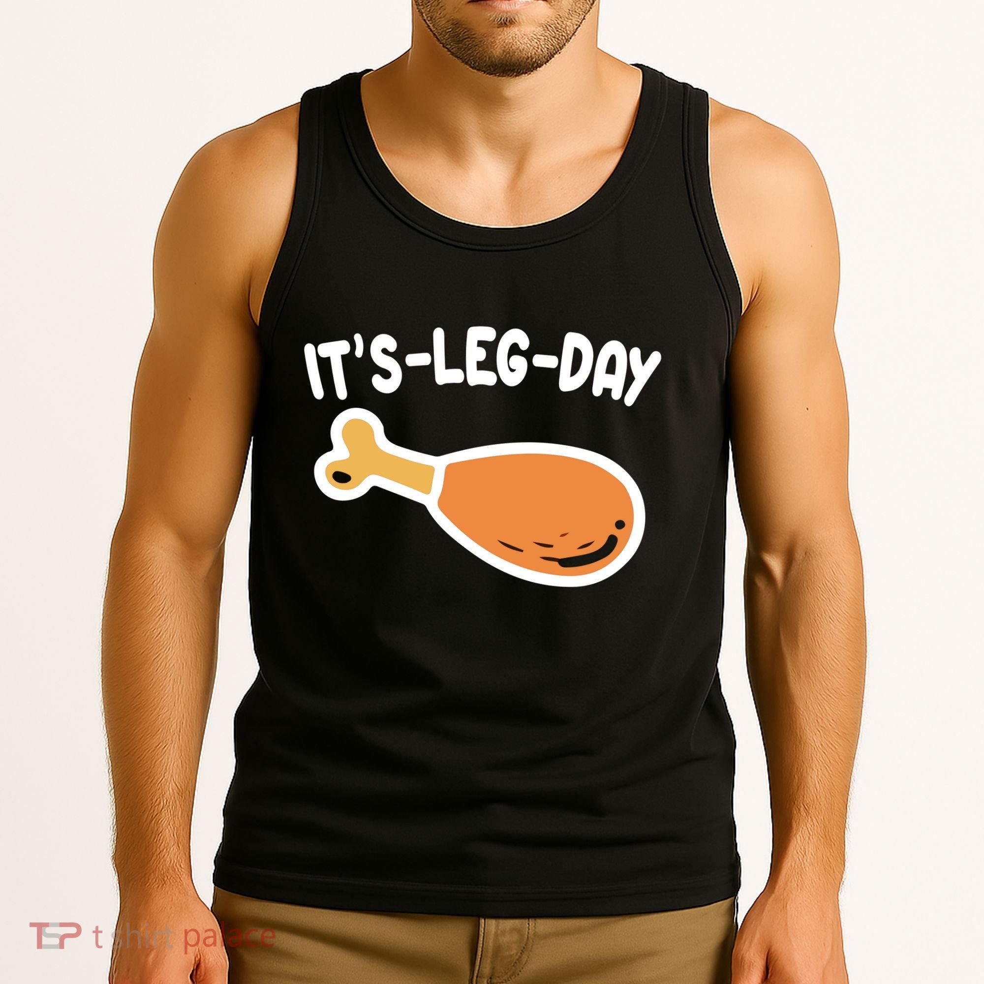 Its Leg Day Funny Thanksgiving Gym Tank Top