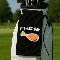 Its Leg Day Funny Thanksgiving Gym Golf Towel thumb 2