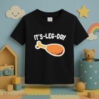 Its Leg Day Funny Thanksgiving Gym Toddler T-Shirt thumb 3