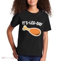 Its Leg Day Funny Thanksgiving Gym Kids T-Shirt thumb 2