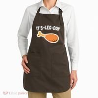 Its Leg Day Funny Thanksgiving Gym Apron thumb 2