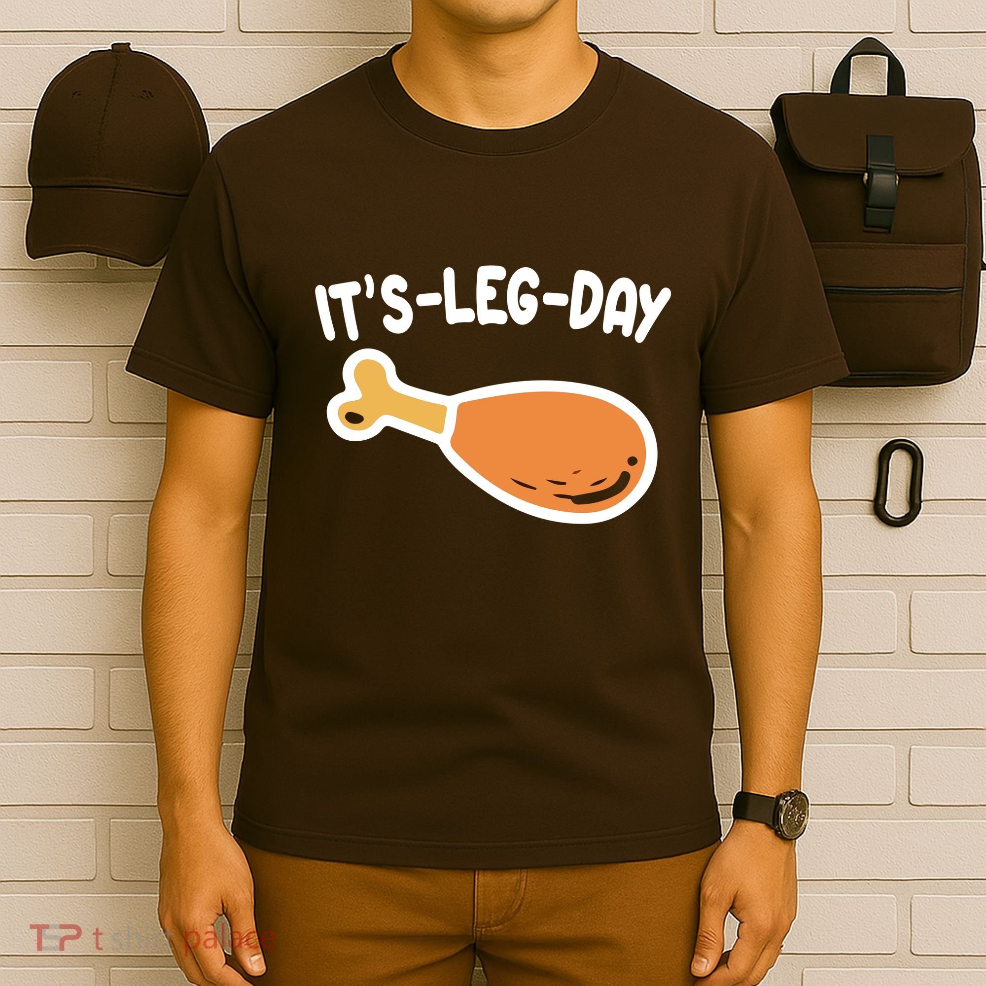 Its Leg Day Funny Thanksgiving Gym T-Shirt