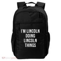 Im Lincoln Doing Lincoln Things Name Birthday Backpack thumb 0