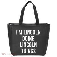 Im Lincoln Doing Lincoln Things Name Birthday Tote Bag thumb 0