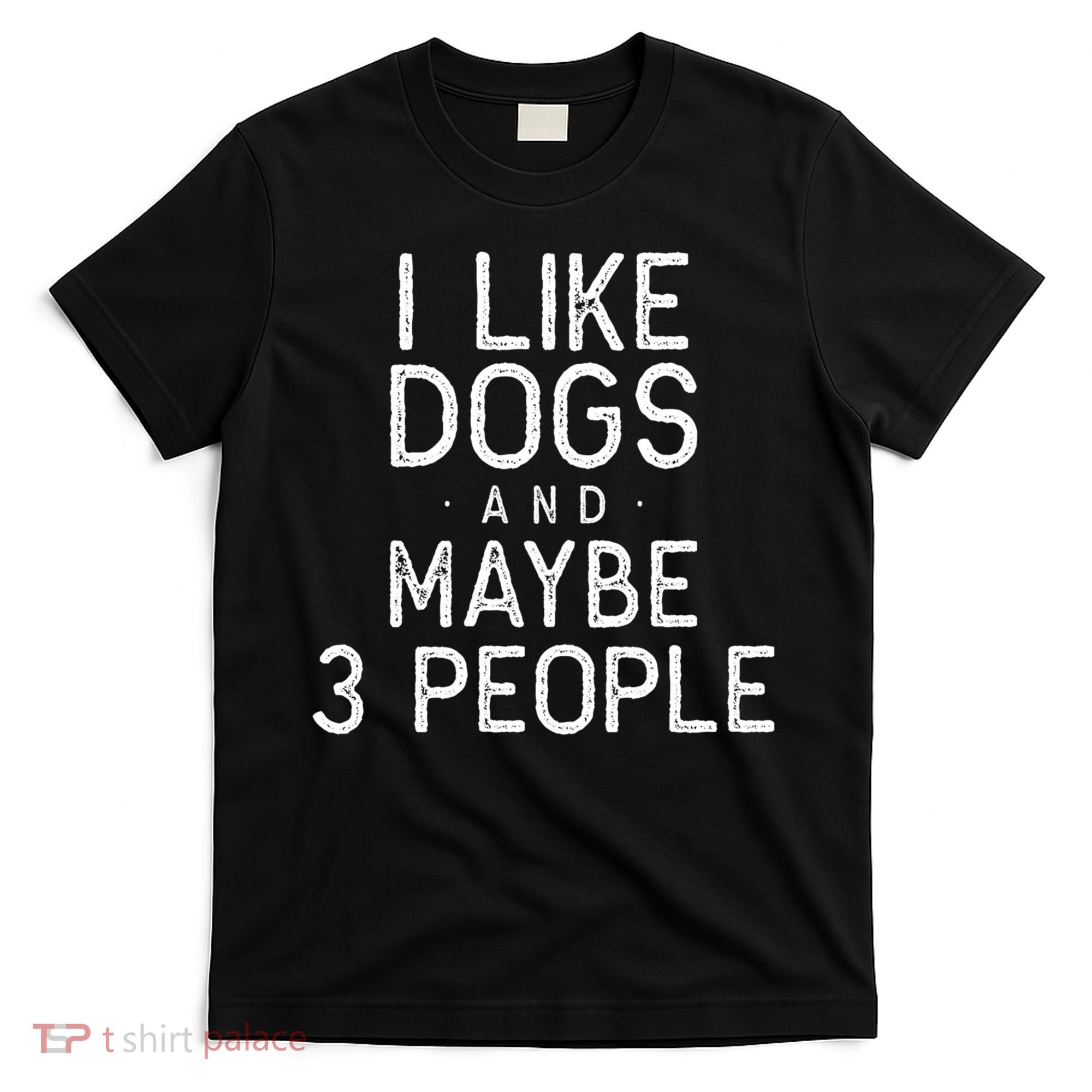 I Like Dogs And Maybe 3 People Funny Dog Gift T-Shirt