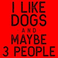 I Like Dogs And Maybe 3 People Funny Dog Gift Santa Hat thumb 1