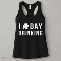 I Love Day Drinking Funny Shamrock St. Patrick's Day Women's Tank Top thumb 3