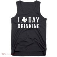 I Love Day Drinking Funny Shamrock St. Patrick's Day Tank Top thumb 0
