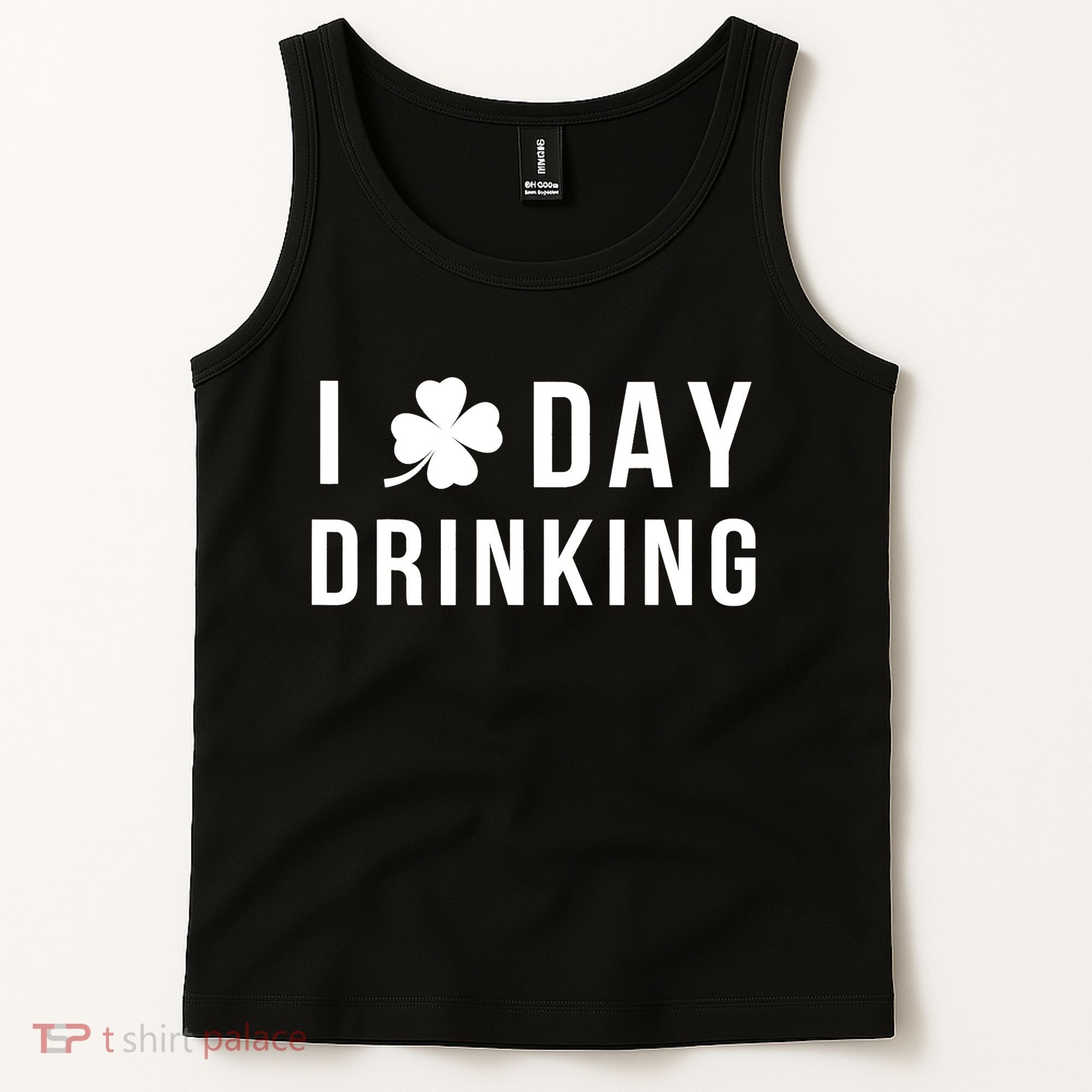 I Love Day Drinking Funny Shamrock St. Patrick's Day Tank Top