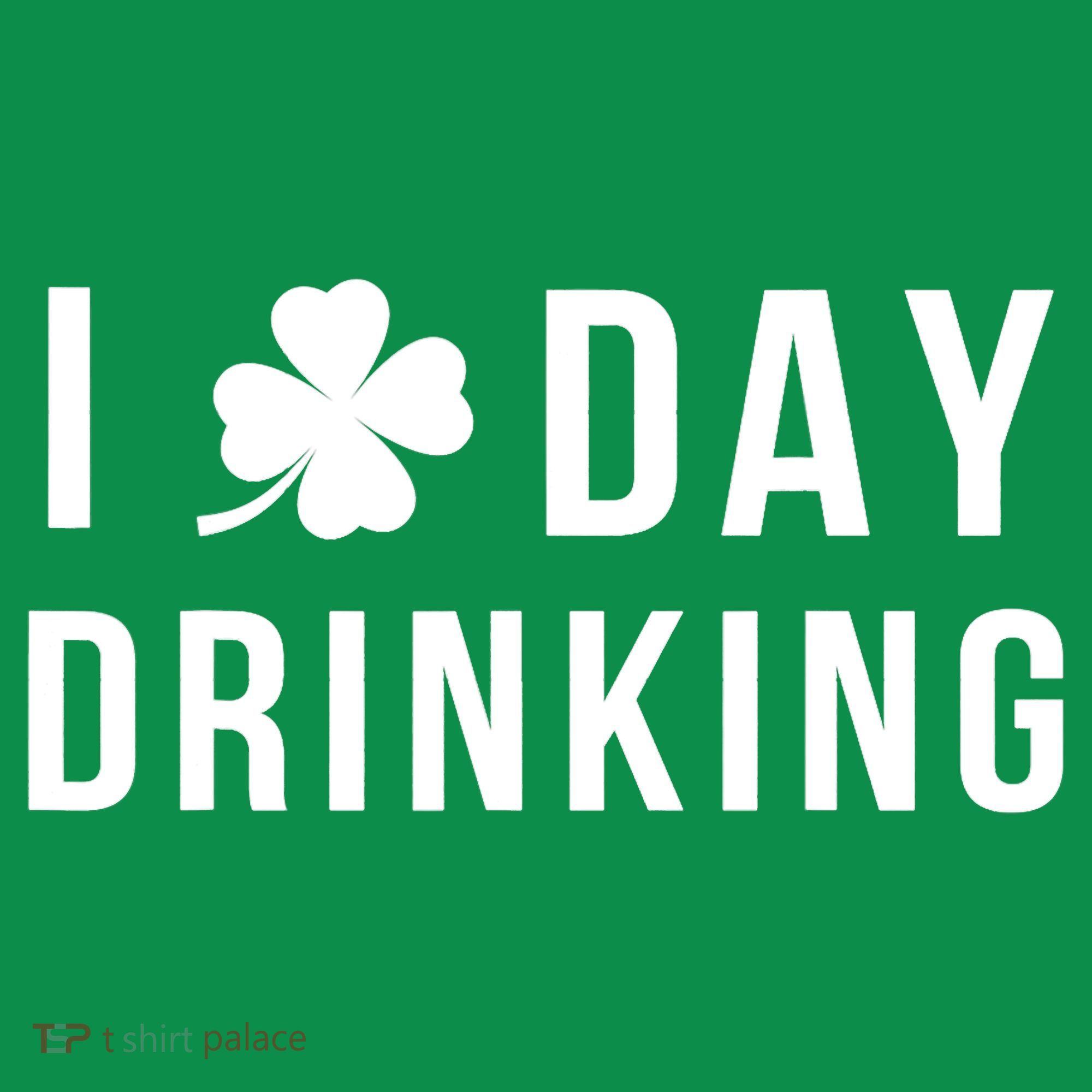 I Love Day Drinking Funny Shamrock St. Patrick's Day Mousepad