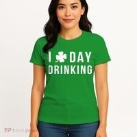 I Love Day Drinking Funny Shamrock St. Patrick's Day Women's T-Shirt thumb 4