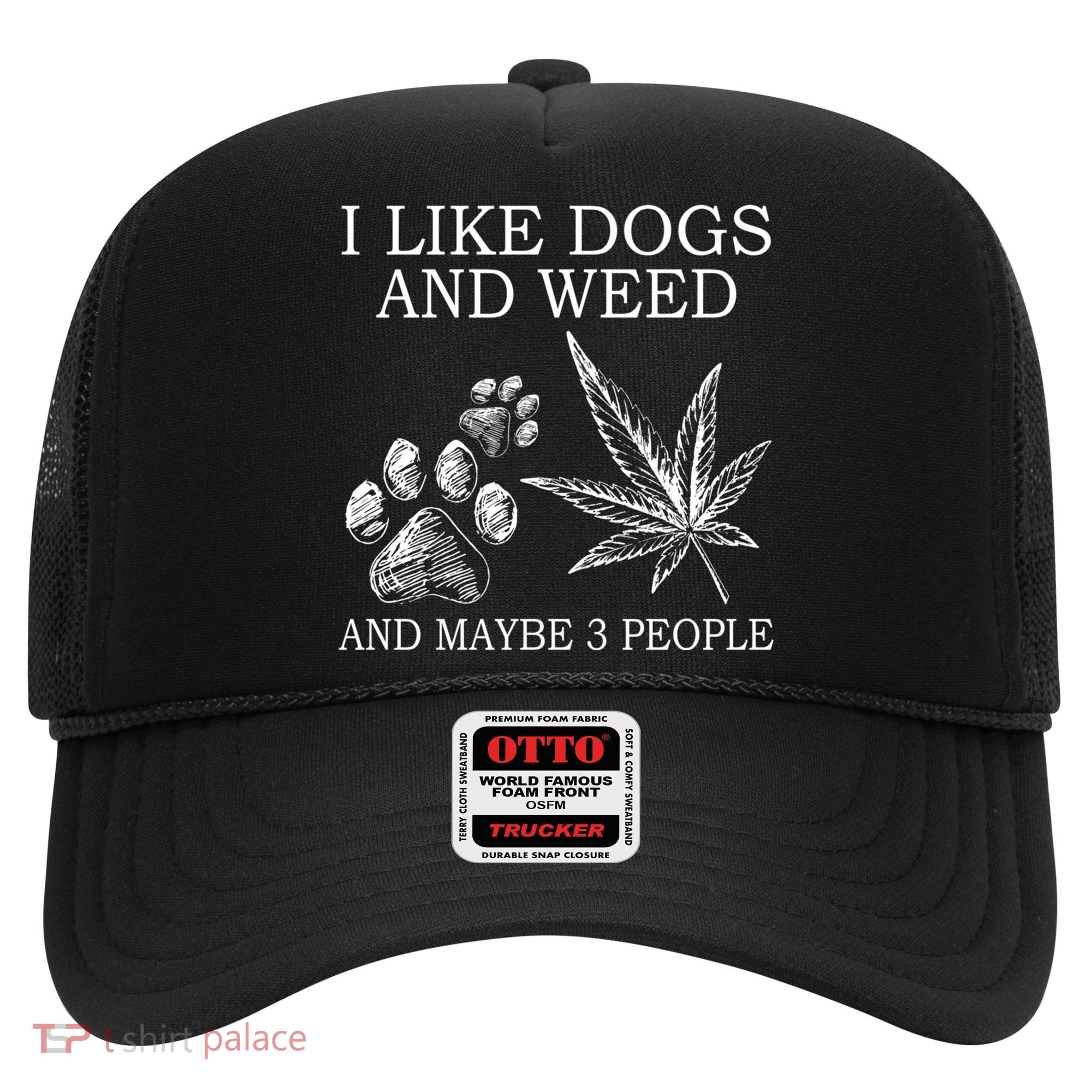 I Like Dogs And Weed And Maybe 3 People Great Gift Hat