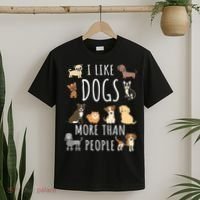 I Like Dogs More Than People Gift T-Shirt thumb 2