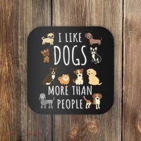 I Like Dogs More Than People Gift Coaster thumb 0