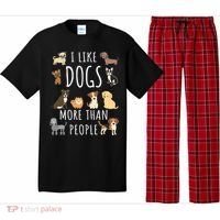 I Like Dogs More Than People Gift Pajama Set thumb 0