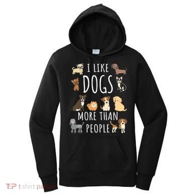 I Like Dogs More Than People Gift Women's Hoodie