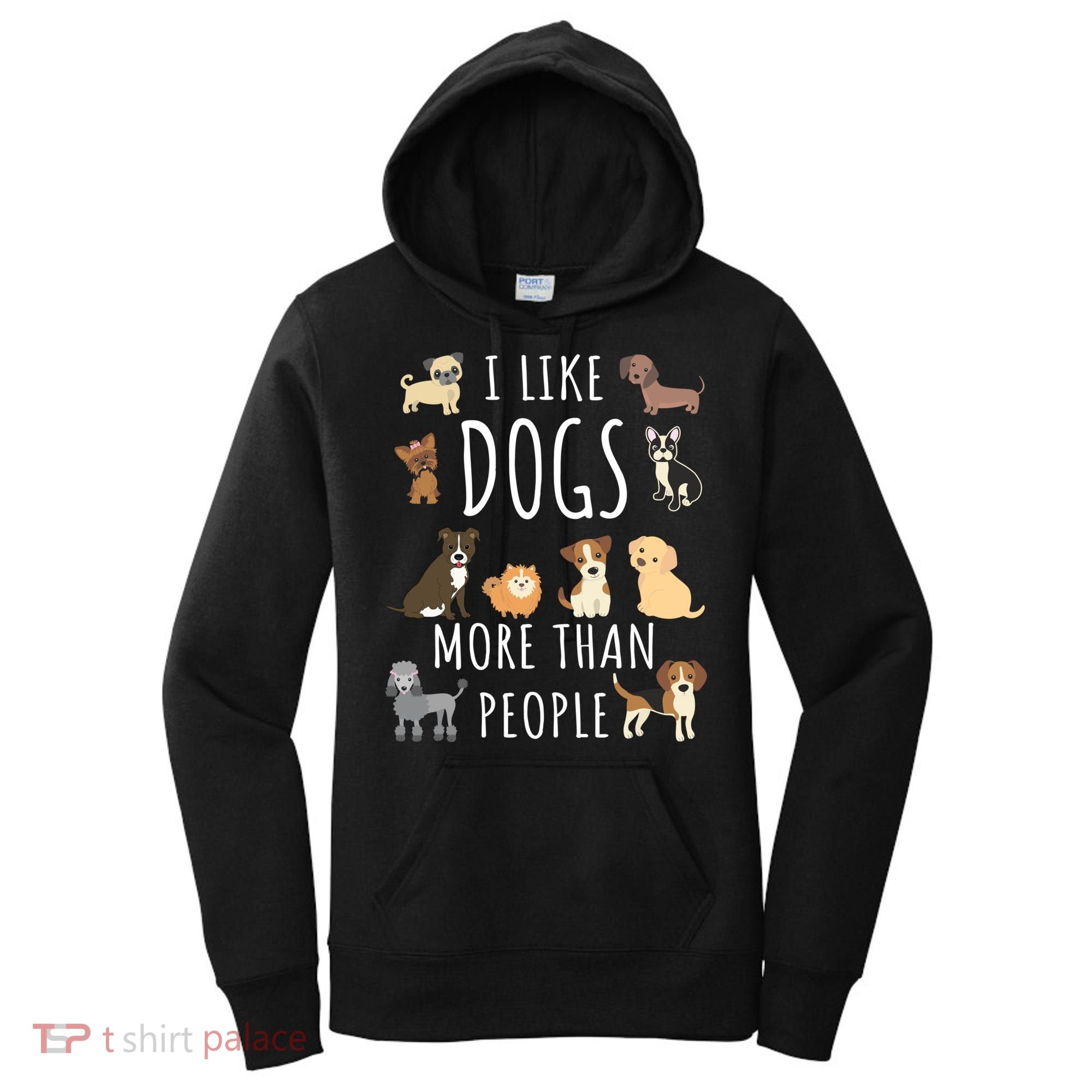 I Like Dogs More Than People Gift Women's Hoodie