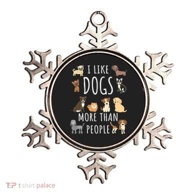 I Like Dogs More Than People Gift Ornament