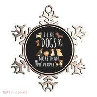 I Like Dogs More Than People Gift Ornament thumb 0
