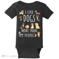 I Like Dogs More Than People Gift Baby Bodysuit thumb 0