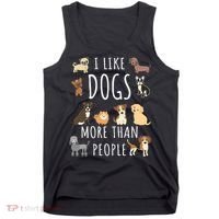 I Like Dogs More Than People Gift Tank Top thumb 0