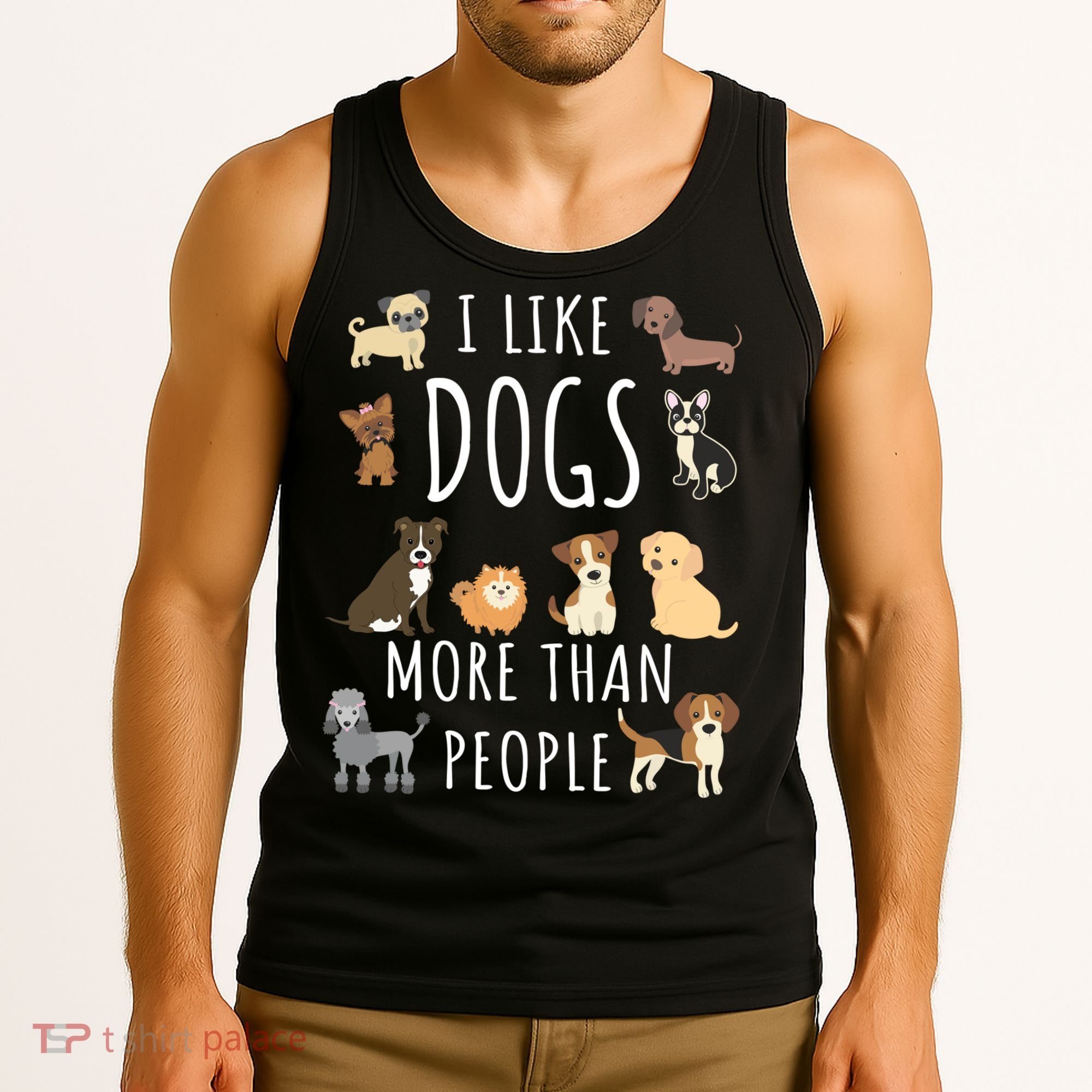 I Like Dogs More Than People Gift Tank Top