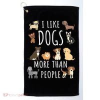 I Like Dogs More Than People Gift Golf Towel thumb 0