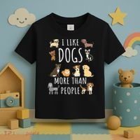I Like Dogs More Than People Gift Toddler T-Shirt thumb 3