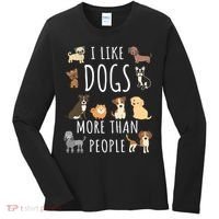 I Like Dogs More Than People Gift Women's Long Sleeve Shirt thumb 0
