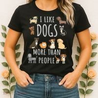I Like Dogs More Than People Gift Women's T-Shirt thumb 2