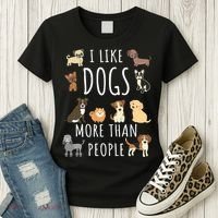 I Like Dogs More Than People Gift Women's T-Shirt thumb 3