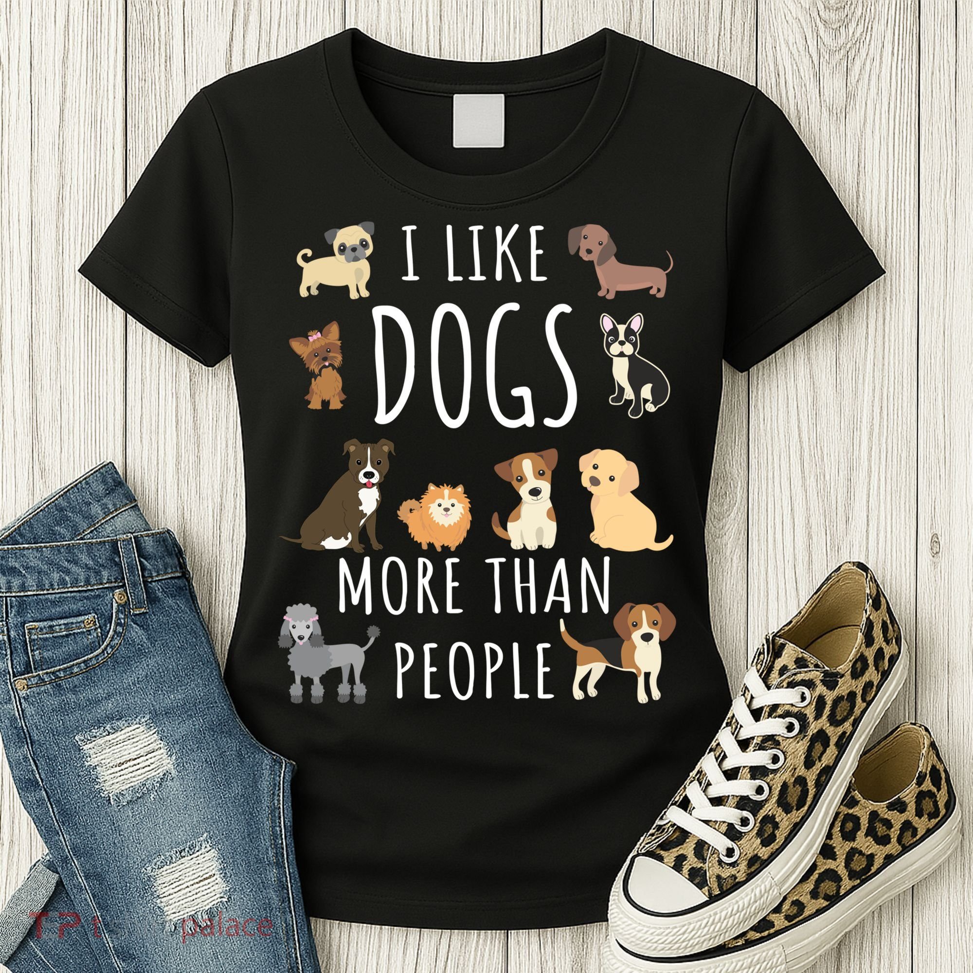 I Like Dogs More Than People Gift Women's T-Shirt