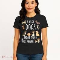 I Like Dogs More Than People Gift Women's T-Shirt thumb 4