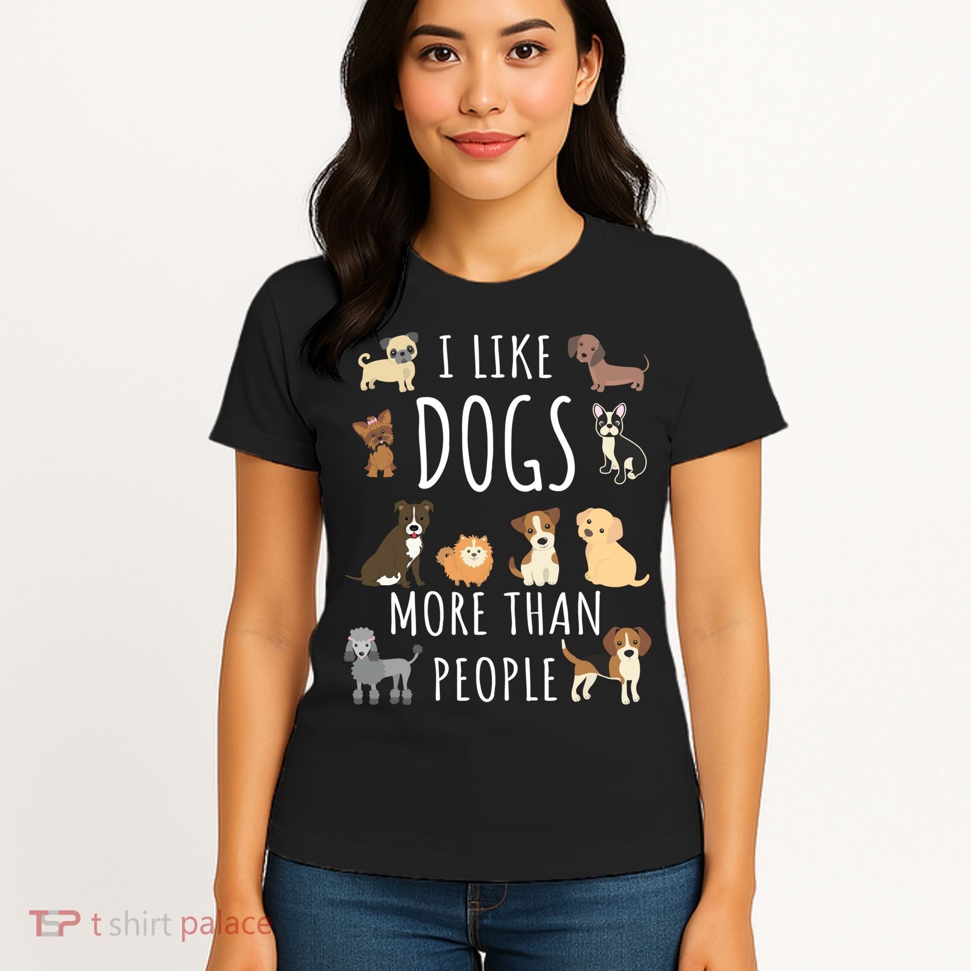 I Like Dogs More Than People Gift Women's T-Shirt
