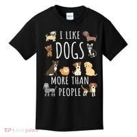 I Like Dogs More Than People Gift Kids T-Shirt thumb 0