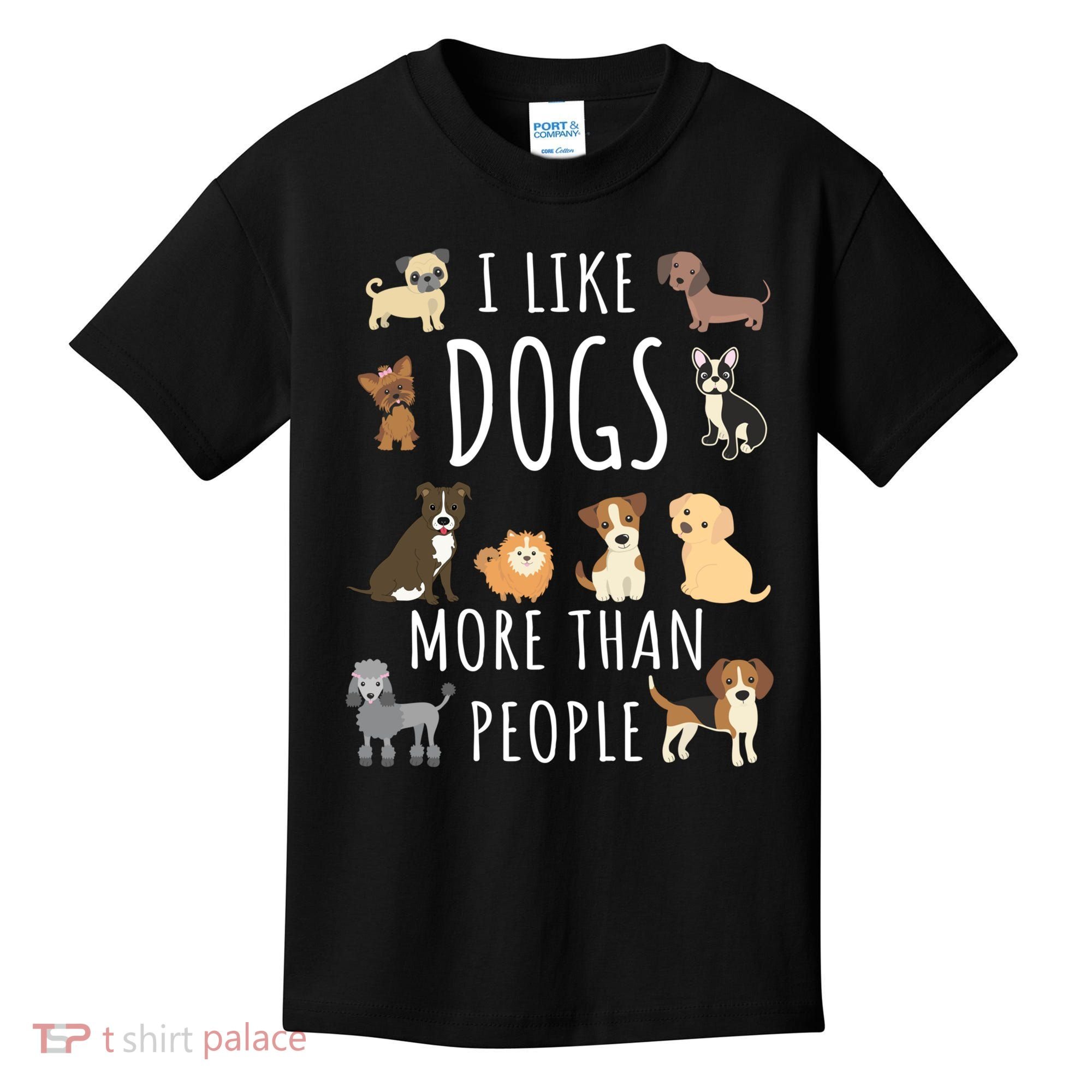 I Like Dogs More Than People Gift Kids T-Shirt
