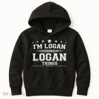 Im Logan Doing Logan Things Kids Hoodie thumb 0