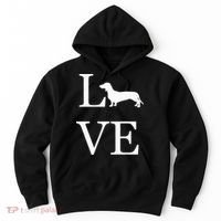 I Love Dachshund Weiner Dog Lover White Graphic Pet Owner Hoodie thumb 0