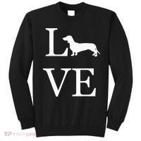 I Love Dachshund Weiner Dog Lover White Graphic Pet Owner Sweatshirt thumb 0