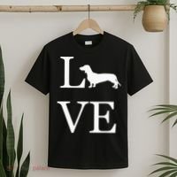 I Love Dachshund Weiner Dog Lover White Graphic Pet Owner T-Shirt thumb 2