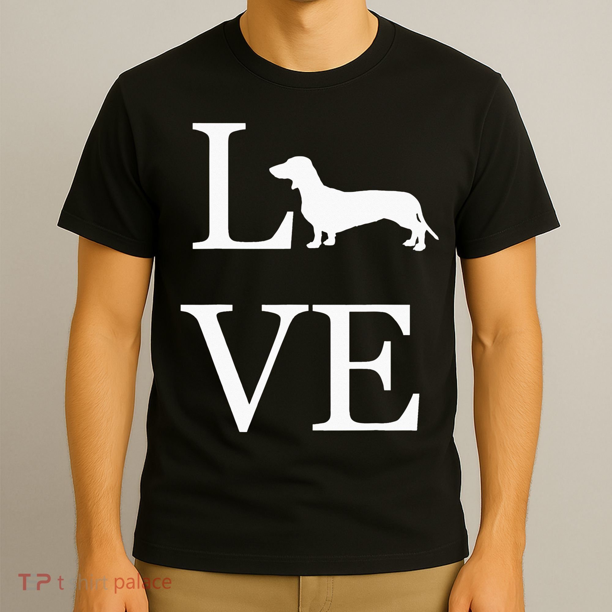 I Love Dachshund Weiner Dog Lover White Graphic Pet Owner T-Shirt