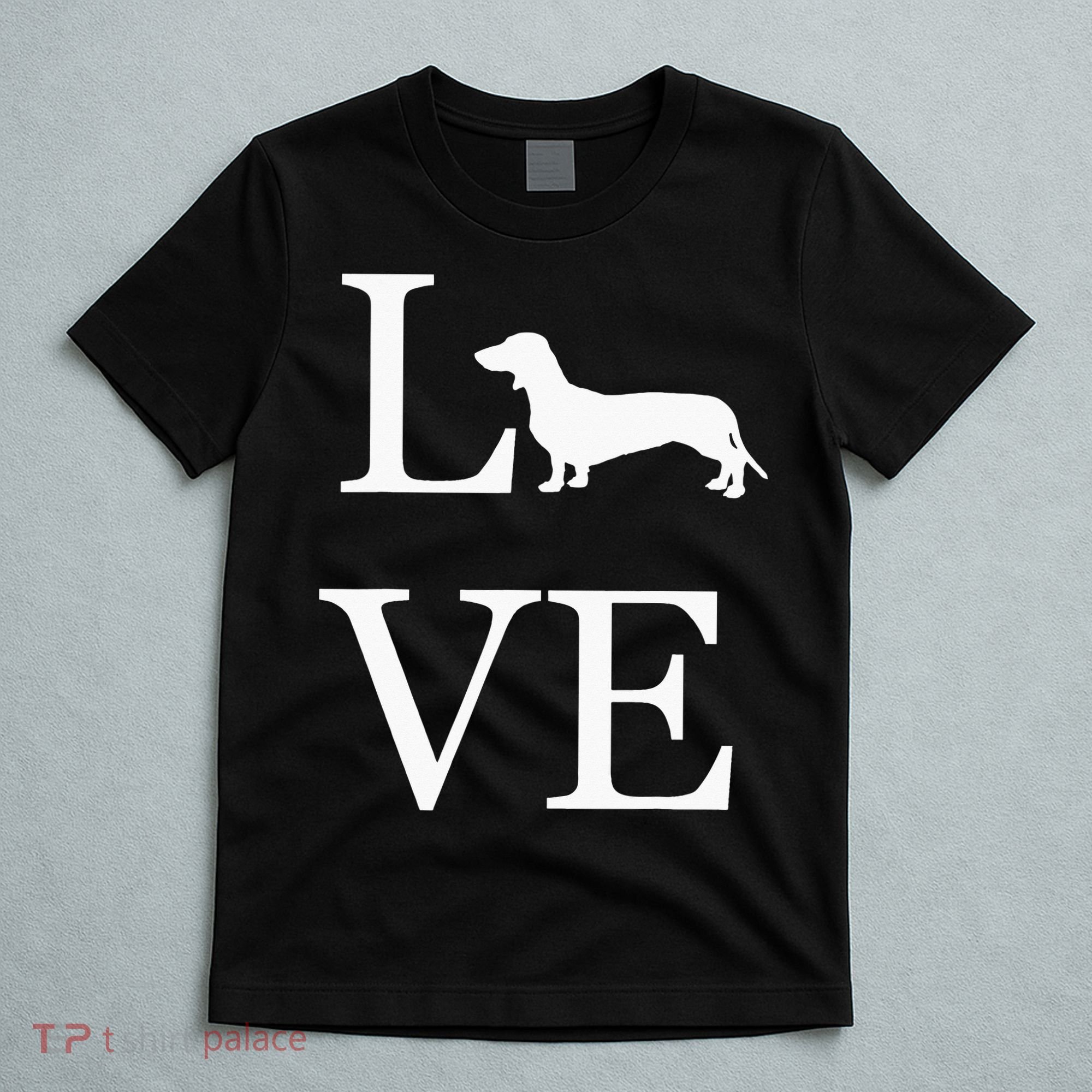 I Love Dachshund Weiner Dog Lover White Graphic Pet Owner T-Shirt