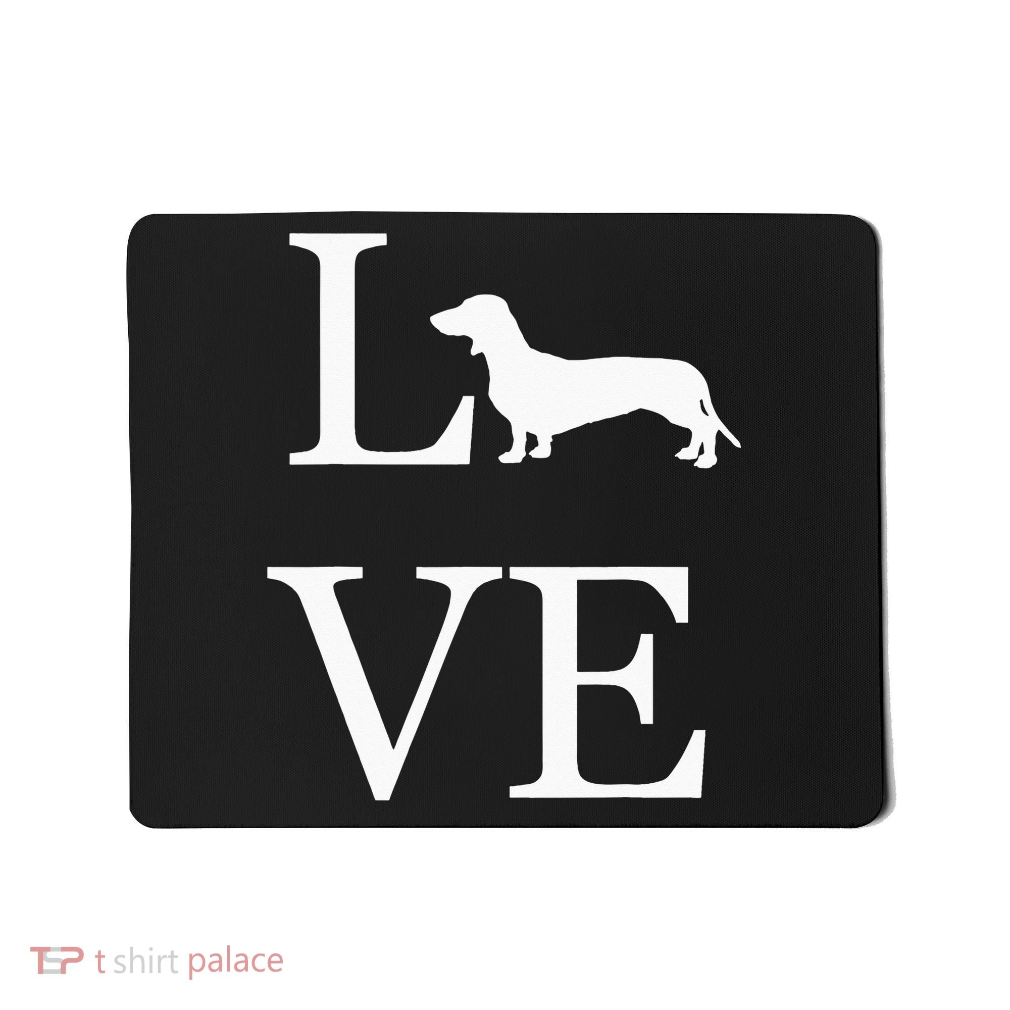 I Love Dachshund Weiner Dog Lover White Graphic Pet Owner Mousepad