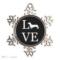 I Love Dachshund Weiner Dog Lover White Graphic Pet Owner Ornament thumb 0