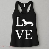 I Love Dachshund Weiner Dog Lover White Graphic Pet Owner Women's Tank Top thumb 3