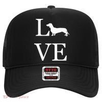 I Love Dachshund Weiner Dog Lover White Graphic Pet Owner Hat thumb 0