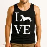 I Love Dachshund Weiner Dog Lover White Graphic Pet Owner Tank Top thumb 3